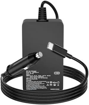 Laptop Car Charger 100W, USB C Port  Replacement for MacBook Pro/Air, Dell, HP, Lenovo,ASUS, Acer - with Extra USB-A Port for Tablets, Phones, Earbuds and More Other USBC Devices Computer AC Adapter