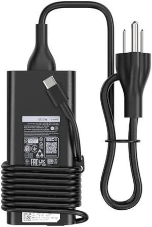 65W USB-C Laptop Charger Compatible with Dell Latitude 5530 5420 5430 5520 5540 7430 7420 7440 7340 7530 7330 7320 XPS 13 9250 9360 9365 9370 9380 9350 9550 20V 3.25A Adapter Power Cord