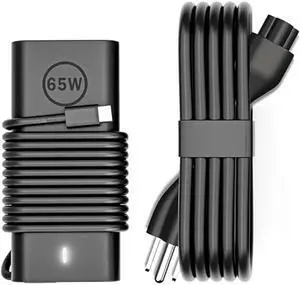 65W 60W USB C Laptop Charger Compatible with Dell Chromebook 3100 2-in-1 3300 3380 3400 3500 5190 5300 5400 7200 HA65NM190 DA65NM190 0WMDHR WMDHR MVPDV 0MVPDV Type C Power Cord AC Adapter