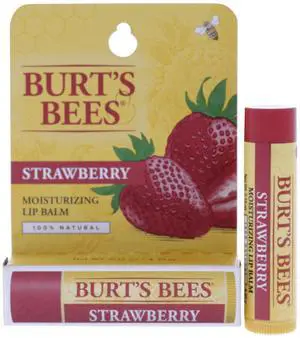 Strawberry Moisturizing Lip Balm Blister by Burts Bees for Unisex - 0.15 oz Lip Balm Strawberry Moisturizing Lip Balm Blister by Burts Bees for Unisex - 0.15 oz Lip Balm
