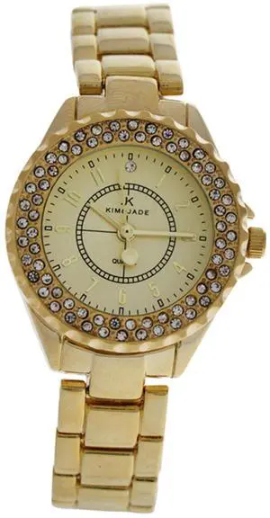 2033L-GG Gold Stainless Steel Bracelet Watch by Kim & Jade for Women - 1 Pc Watch 2033L-GG Gold Stainless Steel Bracelet Watch by Kim & Jade for Women - 1 Pc Watch