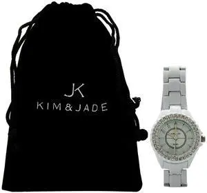2033L-WW White Stainless Steel Bracelet Watch by Kim & Jade for Women - 1 Pc Watch 2033L-WW White Stainless Steel Bracelet Watch by Kim & Jade for Women - 1 Pc Watch