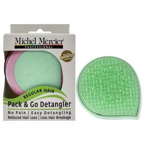 Pack and Go Detangler Regular Hair - Green-Pink by Michel Mercier for Unisex - 1 Pc Hair Brush Pack and Go Detangler Regular Hair - Green-Pink by Michel Mercier for Unisex - 1 Pc Hair Brush