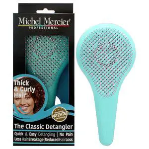 The Classic Detangler Thick and Curly Hair - Pink-Turquoise by Michel Mercier for Unisex - 1 Pc Hair Brush The Classic Detangler Thick and Curly Hair - Pink-Turquoise by Michel Mercier for Unisex - 1 Pc Hair Brush
