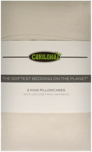 Classic Bamboo Pillowcase Set IvoryKing by Cariloha for Unisex 2 Pc Pillowcase Classic Bamboo Pillowcase Set IvoryKing by Cariloha for Unisex 2 Pc Pillowcase