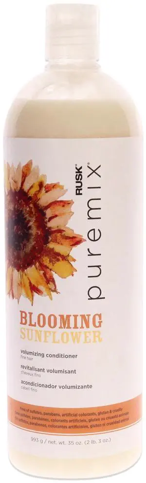 Puremix Blooming Sunflower Volumizing Conditioner - Fine Hair by Rusk for Unisex - 35 oz Conditioner Puremix Blooming Sunflower Volumizing Conditioner - Fine Hair by Rusk for Unisex - 35 oz Conditioner