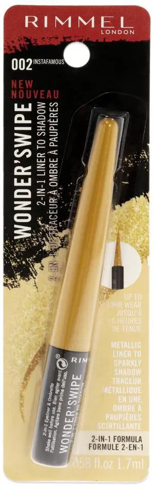 Wonder Swipe 2-in-1 Liner to Shadow - 002 Instafamous by Rimmel London for Women - 0.058 oz Eyeliner Wonder Swipe 2-in-1 Liner to Shadow - 002 Instafamous by Rimmel London for Women - 0.058 oz Eyeliner