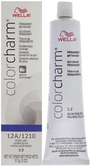 Color Charm Permanent Hair Color Gel - 12A 1210 Frosty Ash by Wella for Unisex - 2 oz Hair Color Color Charm Permanent Hair Color Gel - 12A 1210 Frosty Ash by Wella for Unisex - 2 oz Hair Color