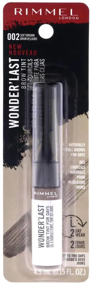 Wonder Last Brow Tint - 002 Soft Brown by Rimmel London for Women - 0.15 oz Eyebrow Wonder Last Brow Tint - 002 Soft Brown by Rimmel London for Women - 0.15 oz Eyebrow