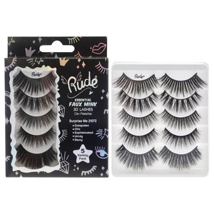 Essential Faux Mink 3D Lashes - Surprise Me by Rude Cosmetics for Women - 5 Pair Eyelashes Essential Faux Mink 3D Lashes - Surprise Me by Rude Cosmetics for Women - 5 Pair Eyelashes