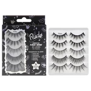 Essential Faux Mink 3D Lashes - Compliment Me by Rude Cosmetics for Women - 5 Pair Eyelashes Essential Faux Mink 3D Lashes - Compliment Me by Rude Cosmetics for Women - 5 Pair Eyelashes