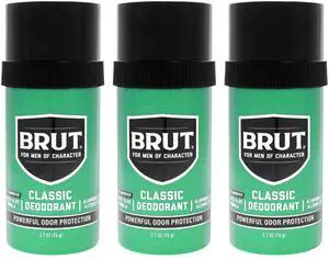Brut by Faberge Co. for Men - 2.5 oz Deodorant Stick - Pack of 3 Brut by Faberge Co. for Men - 2.5 oz Deodorant Stick - Pack of 3