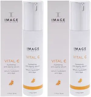 Vital C Hydrating Anti Age Serum by Image for Unisex - 1.7 oz Serum - Pack of 2 Vital C Hydrating Anti Age Serum by Image for Unisex - 1.7 oz Serum - Pack of 2