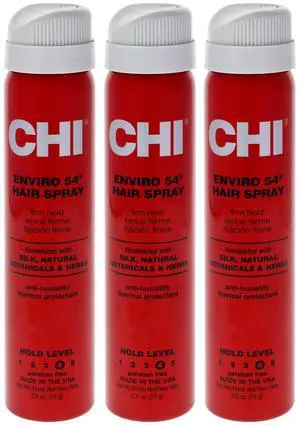 Enviro 54 Firm Hold Hair Spray by CHI for Unisex - 2.6 oz Hair Spray - Pack of 3 Enviro 54 Firm Hold Hair Spray by CHI for Unisex - 2.6 oz Hair Spray - Pack of 3