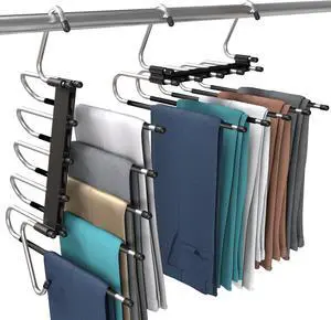 Utopia Home Pants Hangers, Space Saving 2 Pack Black Foldable Hangers | Foldable Hangers with Clips for Pants, Jeans, Skirts, S-Type Stainless Steel Hook, Anti-Slip Hanger for Closet Organization Utopia Home Pants Hangers, Space Saving 2 Pack Black Foldable Hangers | Foldable Hangers with Clips for Pants, Jeans, Skirts, S-Type Stainless Steel Hook, Anti-Slip Hanger for Closet Organization