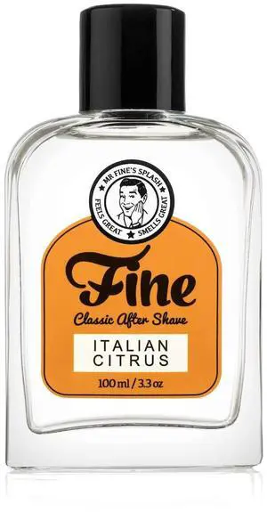 Fine Men's Aftershave - Italian Citrus Fragrance, Soothing & Toning Post Shave Balm, Calms Razor Burn, Classic Barbershop Feel, Alcohol-Based Formula, Gentle for All Skin Types, 100ml