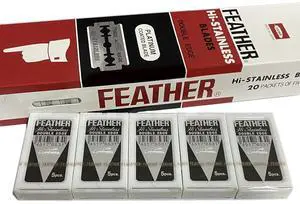 Feather Double Edge Safety Razor Blades 100 Count