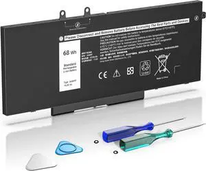 3HWPP Laptop Battery Compatible with Dell Latitude 5410 5510 5501 5401 5411 5511 Precision 3541 3551 Inspiron 7706 2-in-1,17 7500 7506 2-in-1 Black10X1J N2NLL 1VY7F 451-BCMN [15.2V 68Wh]