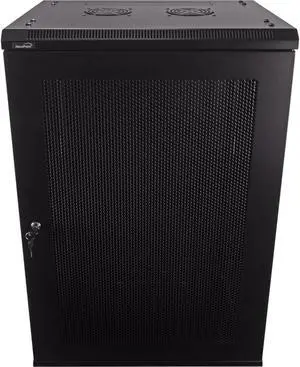 Navepoint 18U Deluxe IT Wallmount Cabinet Enclosure 19-Inch Server Network Rack with Locking Perforated Door 16-Inches Deep Black Navepoint 18U Deluxe IT Wallmount Cabinet Enclosure 19-Inch Server Network Rack with Locking Perforated Door 16-Inches Deep Black