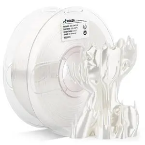 AMOLEN Silk PLA Filament 1.75mm 3D Printer filaments, Shiny White Filament for 3D Printing, 1kg(2.2lbs) Spool, Compatible with Most Printer(Silk White) AMOLEN Silk PLA Filament 1.75mm 3D Printer filaments, Shiny White Filament for 3D Printing, 1kg(2.2lbs) Spool, Compatible with Most Printer(Silk White)