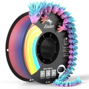 Official CREALITY 3D Printer Filament 1.75mm, Rainbow PLA+ Plus Pro Filament Toughness Upgraded, Ender PLA + Rainbow, 1kg Spool (2.2lbs), Dimensional Accuracy ±0.02mm, Fit Most 3D Printers Official CREALITY 3D Printer Filament 1.75mm, Rainbow PLA+ Plus Pro Filament Toughness Upgraded, Ender PLA + Rainbow, 1kg Spool (2.2lbs), Dimensional Accuracy ±0.02mm, Fit Most 3D Printers