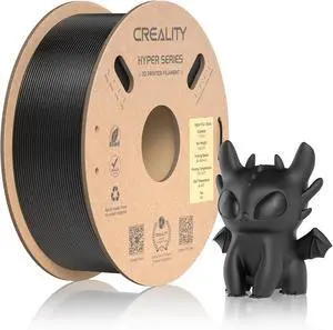 Official CREALITY Hyper PLA Filament 1.75mm, High Speed PLA 30-600mm/s Rapid 3D Printer Filament, Dimensional Accuracy +/-0.02mm, Fit Most FDM 3D Printers, 1KG(2.2lbs) Spool Black Official CREALITY Hyper PLA Filament 1.75mm, High Speed PLA 30-600mm/s Rapid 3D Printer Filament, Dimensional Accuracy +/-0.02mm, Fit Most FDM 3D Printers, 1KG(2.2lbs) Spool Black