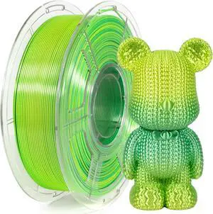 IEMAI Silk PLA Filament 1.75mm 1kg, Dual-Color Gradient Yellow to Green 3D Printer Filament, Silky Glossy Finish, Tough & Neatly Wound for DIY, Artistic & Home Décor IEMAI Silk PLA Filament 1.75mm 1kg, Dual-Color Gradient Yellow to Green 3D Printer Filament, Silky Glossy Finish, Tough & Neatly Wound for DIY, Artistic & Home Décor