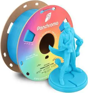 Polymaker Panchroma Translucent PLA Filament, Full Spectrum Compatible, Translucent Cyan 1.75mm 3D Printing Filament, 3D Printer PLA Filament, Fit Most FDM 3D Printers, 1kg Spool (2.2lbs) Polymaker Panchroma Translucent PLA Filament, Full Spectrum Compatible, Translucent Cyan 1.75mm 3D Printing Filament, 3D Printer PLA Filament, Fit Most FDM 3D Printers, 1kg Spool (2.2lbs)