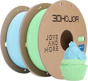 3DHoJor Matte PLA Filament 1.75mm, Upgrade Matte 3D Printer PLA Filament, 1KG*2 Bundle Cardboard Spool 3D Printing Filament for 3D Printers(Matte Green+Blue 2Pack) 3DHoJor Matte PLA Filament 1.75mm, Upgrade Matte 3D Printer PLA Filament, 1KG*2 Bundle Cardboard Spool 3D Printing Filament for 3D Printers(Matte Green+Blue 2Pack)