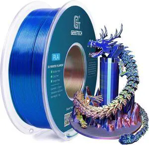 Geeetech Silk PLA Tri Color Filament 1.75mm 3D Printer Filament, Coextrusion Red Blue Green Tri-Colors Metal-Like Shiny Silk PLA Filament, 1kg (2.2lbs) 1 Spool, Dimensional Accuracy +/- 0.02 mm Geeetech Silk PLA Tri Color Filament 1.75mm 3D Printer Filament, Coextrusion Red Blue Green Tri-Colors Metal-Like Shiny Silk PLA Filament, 1kg (2.2lbs) 1 Spool, Dimensional Accuracy +/- 0.02 mm