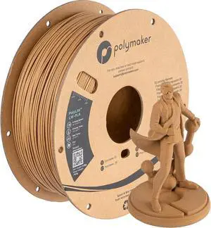 Polymaker Light Weight PLA Filament 1.75mm Wood 0.8kg, PolyLite 3D Printer PLA Filament Wood Low Density, Print with Most 3D Printers Polymaker Light Weight PLA Filament 1.75mm Wood 0.8kg, PolyLite 3D Printer PLA Filament Wood Low Density, Print with Most 3D Printers