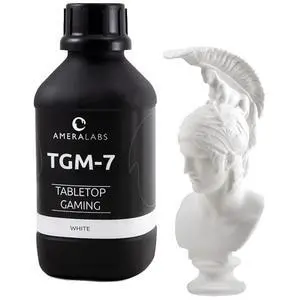 TGM-7 3D Printer Resin for Tabletop Miniatures Tough, High Resolution, Low Odor, Fast Curing Printing Liquid for 4K/8K/12K LCD/DLP/SLA UV Resin 3D Printers (White, 1kg) TGM-7 3D Printer Resin for Tabletop Miniatures Tough, High Resolution, Low Odor, Fast Curing Printing Liquid for 4K/8K/12K LCD/DLP/SLA UV Resin 3D Printers (White, 1kg)