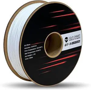 SainSmart GT-3 High Flowability Flexible PLA Filament 1.75mm, High Flow 3D Printer Filament for High-Speed Printing, 2.2 LBS (1KG) Spool, Dimensional Accuracy +/- 0.04mm, White SainSmart GT-3 High Flowability Flexible PLA Filament 1.75mm, High Flow 3D Printer Filament for High-Speed Printing, 2.2 LBS (1KG) Spool, Dimensional Accuracy +/- 0.04mm, White