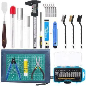 42 Piece 3D Print Tool Kit Includes Debur Tool, Cleaning and Removal Tool with Storage Bag, 3D Printer Tool Set for Cleaning, Finishing and Printing 3D Prints 42 Piece 3D Print Tool Kit Includes Debur Tool, Cleaning and Removal Tool with Storage Bag, 3D Printer Tool Set for Cleaning, Finishing and Printing 3D Prints