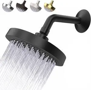 High Pressure Shower Head - Anti-Clogging Silicone Nozzles 2.5 GPM Removable Restrictor - Easy to Clean and Install - Includes Plumbers Tape - 6 inch - (Matte Black 2.5GPM) High Pressure Shower Head - Anti-Clogging Silicone Nozzles 2.5 GPM Removable Restrictor - Easy to Clean and Install - Includes Plumbers Tape - 6 inch - (Matte Black 2.5GPM)