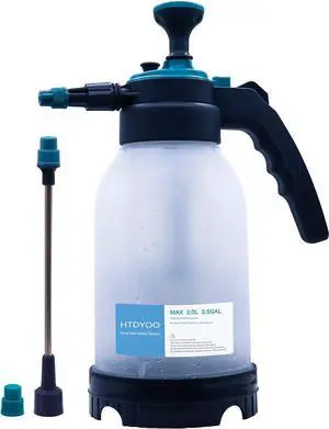 HTDYOO 0.5 Gallon Garden Pump Sprayer, Hand Held Garden Sprayer | Water Spray | Adjustable Nozzle | Extra Extended Spray HTDYOO 0.5 Gallon Garden Pump Sprayer, Hand Held Garden Sprayer | Water Spray | Adjustable Nozzle | Extra Extended Spray