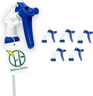 Heluva Green Spray Bottle Nozzle Replacement, Bottle Tops Only - Sprayer Nozzle Triggers for Heavy Duty, Commercial, Home Cleaning Solutions - Fits 8,16,24,32 oz Plastic & Glass Bottles, Blue 6 pack Heluva Green Spray Bottle Nozzle Replacement, Bottle Tops Only - Sprayer Nozzle Triggers for Heavy Duty, Commercial, Home Cleaning Solutions - Fits 8,16,24,32 oz Plastic & Glass Bottles, Blue 6 pack