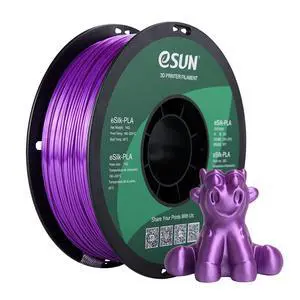 eSUN Silk PLA 3D Printer Filament, Dimensional Accuracy +/- 0.03 mm, 1 kg Spool, 1.75 mm, Purple eSUN Silk PLA 3D Printer Filament, Dimensional Accuracy +/- 0.03 mm, 1 kg Spool, 1.75 mm, Purple