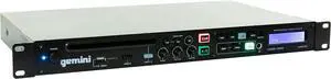 Gemini Professional Rackmount CD Player - DJ CD Player with Pitch Control, USB Media Player, Anti-Shock Technology, XLR/RCA Outputs, Remote Control for Venues, Studios & Events (CDMP-1500) Gemini Professional Rackmount CD Player - DJ CD Player with Pitch Control, USB Media Player, Anti-Shock Technology, XLR/RCA Outputs, Remote Control for Venues, Studios & Events (CDMP-1500)
