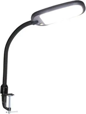 HomeConcept LED Clamp Lamp Bright-Reader Full Spectrum Hi-Output 2,100 LUX, Dimmable, Energy Efficient 12w, 6,400k (for Paperwork,Reading, Knitting, Hobbies) Black Color with Adjustable Goose-Neck HomeConcept LED Clamp Lamp Bright-Reader Full Spectrum Hi-Output 2,100 LUX, Dimmable, Energy Efficient 12w, 6,400k (for Paperwork,Reading, Knitting, Hobbies) Black Color with Adjustable Goose-Neck