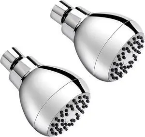 AISOSO High Pressure Shower Heads, 2PCS Showerheads 3 Inches with 360 Rotation and Silicone Nozzles for Strong Spray Relaxing and Comfortable Shower, Chrome AISOSO High Pressure Shower Heads, 2PCS Showerheads 3 Inches with 360 Rotation and Silicone Nozzles for Strong Spray Relaxing and Comfortable Shower, Chrome
