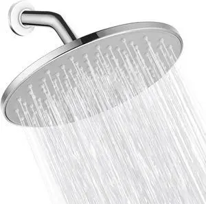 Waterfall Showerhead VMASSTONE High Pressure Showerhead - Tool Free Installation- with Large Spray Surfaces and 200 Nozzles for Delicate and Unstimulate Shower Experience (EM-001 Chrome/Light Grey) Waterfall Showerhead VMASSTONE High Pressure Showerhead - Tool Free Installation- with Large Spray Surfaces and 200 Nozzles for Delicate and Unstimulate Shower Experience (EM-001 Chrome/Light Grey)