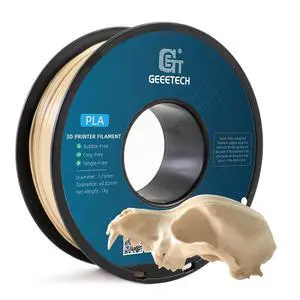 Geeetech PLA Filament 1.75mm Bone White 3D Printer Filament 1kg(2.2lbs), Neatly Wound Bone PLA Filament, Dimensional Accuracy +/- 0.02 mm, Fit Most FDM 3D Printers Geeetech PLA Filament 1.75mm Bone White 3D Printer Filament 1kg(2.2lbs), Neatly Wound Bone PLA Filament, Dimensional Accuracy +/- 0.02 mm, Fit Most FDM 3D Printers
