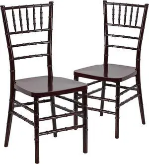 Flash Furniture 2 Pack HERCULES PREMIUM Series Mahogany Resin Stacking Chiavari Chair Flash Furniture 2 Pack HERCULES PREMIUM Series Mahogany Resin Stacking Chiavari Chair