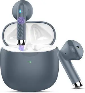 Wireless Earbuds, Bluetooth 5.4 Headphones in Ear with Noise Cancelling Mic | Bluetooth Earbuds Stereo Bass, IP7 Waterproof Sports Earphones, 32H Playtime USB C Charging Ear Buds Gray for Android iOS Wireless Earbuds, Bluetooth 5.4 Headphones in Ear with Noise Cancelling Mic | Bluetooth Earbuds Stereo Bass, IP7 Waterproof Sports Earphones, 32H Playtime USB C Charging Ear Buds Gray for Android iOS