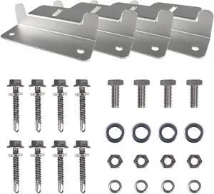 HQST Solar Panel Mounting Brackets with Nuts and Bolts Set of 4 Units, Supporting for RV, Boat, Roof, Wall and Other Off Gird Installation HQST Solar Panel Mounting Brackets with Nuts and Bolts Set of 4 Units, Supporting for RV, Boat, Roof, Wall and Other Off Gird Installation