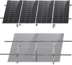 ECO-WORTHY Upgraded Solar Ground Mount Adjustable Multi-Pieces Solar Panel Mounting Brackets Kit System for 4pcs 200W/3pcs 300W/2pcs 400W Solar Panels for Ground,Open Space, Cabins and Backyard Sheds ECO-WORTHY Upgraded Solar Ground Mount Adjustable Multi-Pieces Solar Panel Mounting Brackets Kit System for 4pcs 200W/3pcs 300W/2pcs 400W Solar Panels for Ground,Open Space, Cabins and Backyard Sheds
