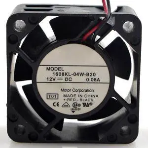 for 4cm 4020 12V 0.08A 1608KL-04W-B20 Two-Wire Silent Cooling Fan for 4cm 4020 12V 0.08A 1608KL-04W-B20 Two-Wire Silent Cooling Fan