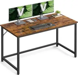 VASAGLE Computer Desk, Gaming Desk, Home Office Desk, for Small Spaces, 23.6 x 47.2 x 29.9 Inches, Industrial Style, Metal Frame, Rustic Brown and Black ULWD039B01