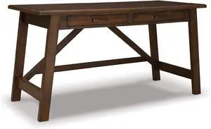 Signature Design by Ashley Baldridge Rustic Home Office Desk, Distressed Brown